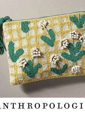 Anthropologie Fiona Beaded Clutch Bag❤️ NWOT